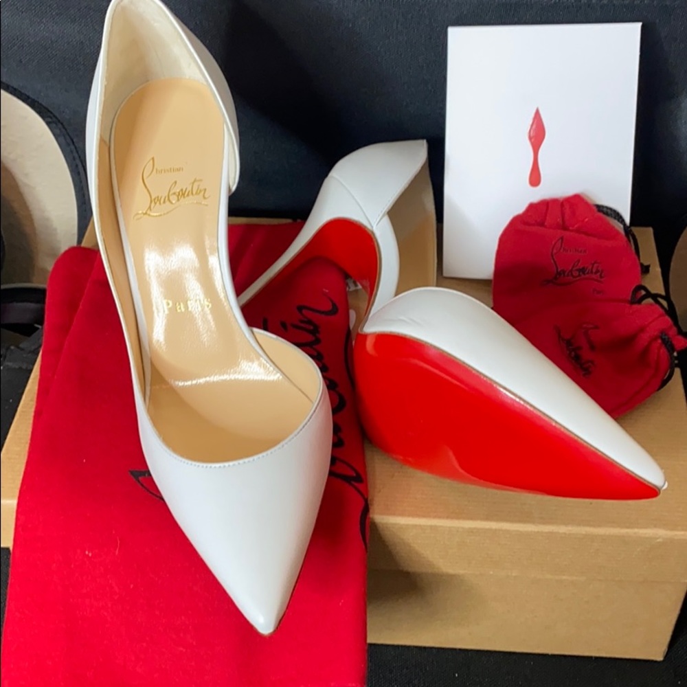 Christian Louboutin IRIZA 100 KID White Pumps